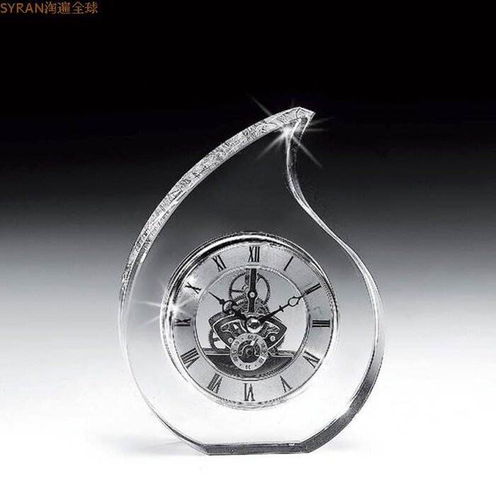 Italian Import Ranoldi Eurostyle Crystal Pendulum with drop-shaped clock Living room mute and watch Clocks Furnishing