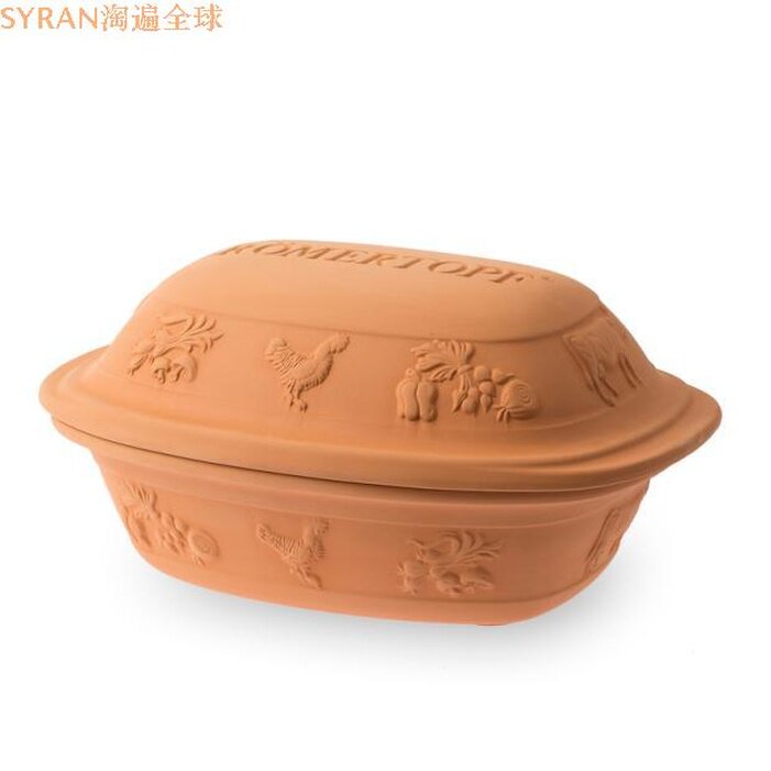 Original imported German Römertopf ceramic barbecue pot (country style style) 37CM ​​clay roasting pot