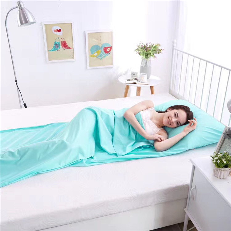 Cotton khách sạn trên bẩn giường màu sắc đơn giản tốt nghiệp du lịch khách sạn túi ngủ cầm tay duy nhất đôi có thể giặt siêu ánh sáng