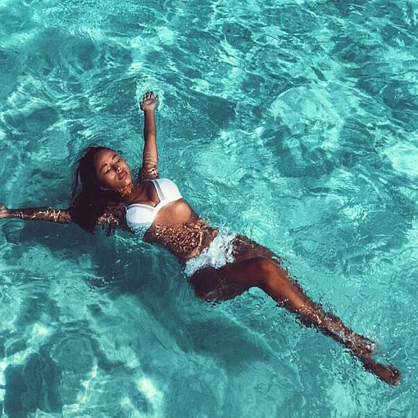 LOVEMILK Limited Edition Mesh Stitching European Version High Waist Sexy Bikini Black White LM05