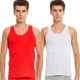 2 Gói Ba Shot Vest Ribbed Cotton Cotton Men Tank Base Sweat Tank Không tay Thể dục Thở Thể thao Vest - Áo vest