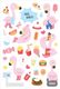 RIhoon Korean flamingo cartoon mobile phone digital DIY decoration material hand account stickers can be removed N times