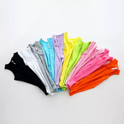 RainbowBus summer boys and girls white plain cotton vest base shirt T-shirt 3290