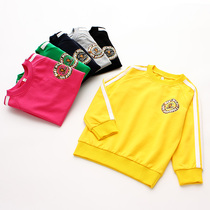 New spring dress students children boys and girls printed cartoon pullover long sleeve coat cotton sweater top