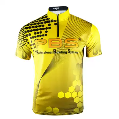 PBS professional bowling jerseys, bowling jerseys, jerseys, yellow, more than 10 pieces can be customized LOGO