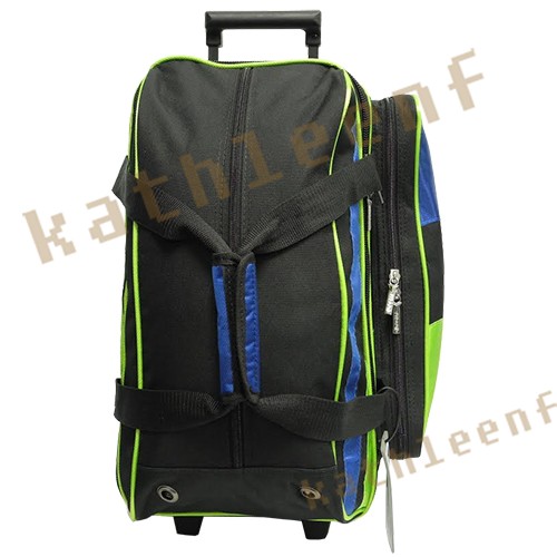 PYRAMID mới bánh xe nhỏ bánh xe đôi lever đôi túi bóng đôi bóng túi bowling bag 2 túi bóng màu xanh màu xanh lá cây