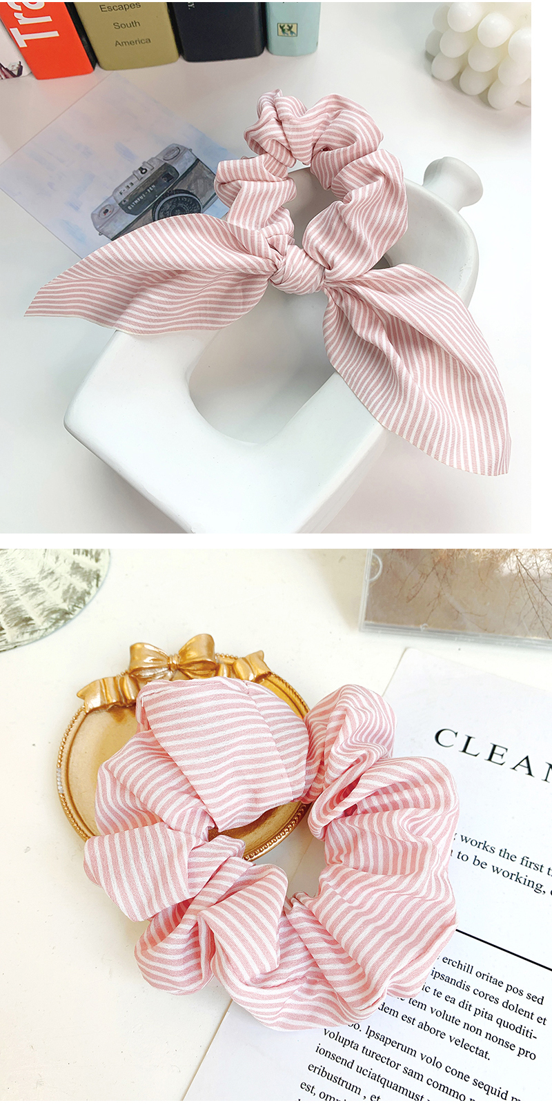 Korean Hair Accessories Female New Sweet Ribbon Cheap Hair Ring display picture 6