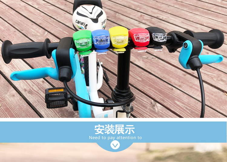 Trẻ em cân bằng xe ếch đèn xe đạp đôi đèn LED nhấp nháy Xe đẩy trẻ em ba bánh phổ cảnh báo đèn phụ kiện đi đêm - Smart Scooter xe điện thăng bằng 2 bánh
