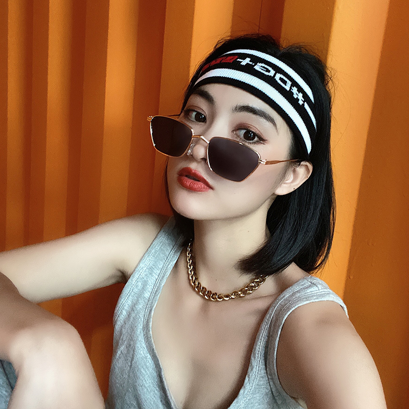 South Korea Harajuku alphabet sports hair band knitted wool stretch wide headgear tide men and women hair accessories fitness headband headband