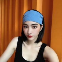 Spring and summer ice silk hair belt cool headgear female Net red out home solid color hair hoop pressure hair simple moon hair accessories wide