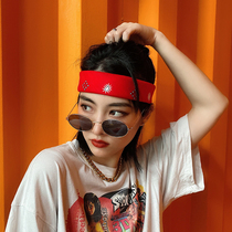 Bandana melon seeds flower outdoor riding turban cotton square scarf double-sided printing hip hop hip hop headwear wrist waist scarf