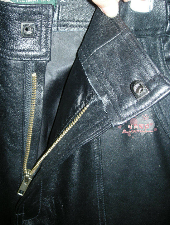 Pantalon cuir homme droit pour hiver - Ref 1492788 Image 14