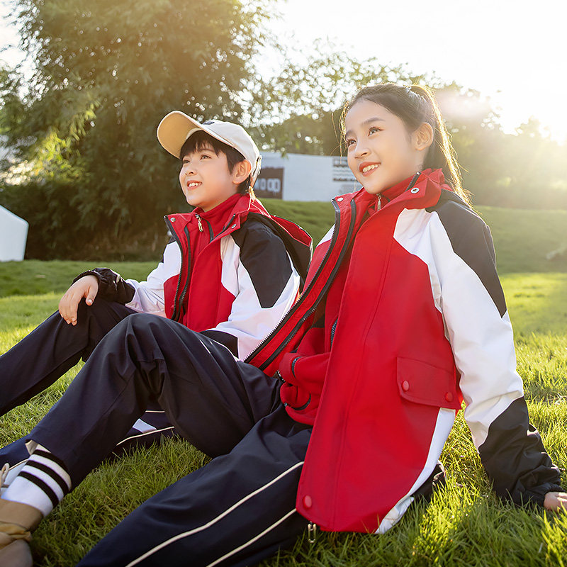 Children's jackets, kindergarten uniforms, autumn and winter suits, primary school uniforms, custom class uniforms, 6-16 years old, spring and autumn stand-up collar