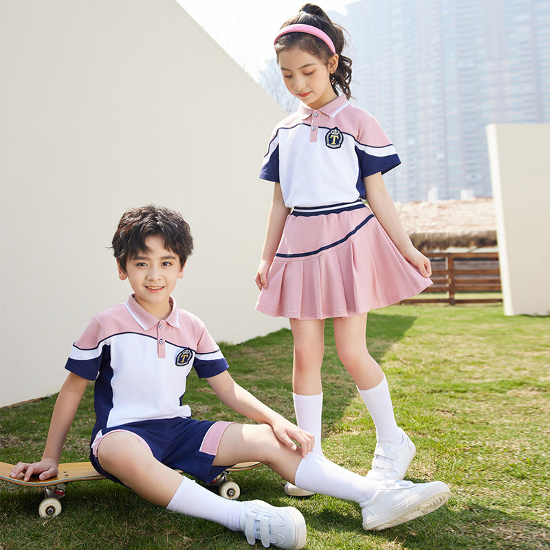 New Summer Kindergarten Uniform Primary School Uniform Graduation Season Class Uniform Children's Day Class Uniform Color Matching Suit