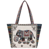 Этническая сумка на одно плечо, мультяшный прочный шоппер, портативная сумка через плечо, этнический стиль