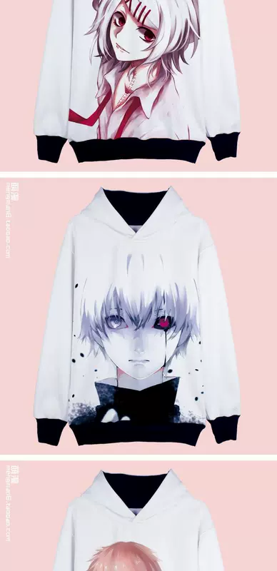 Áo len Tokyo Ghoul Áo khoác Anime Quần áo ngoại vi Kim Jong Yan Mùa thu và mùa đông Cộng với len dày Đàn ông và phụ nữ trùm đầu - Carton / Hoạt hình liên quan