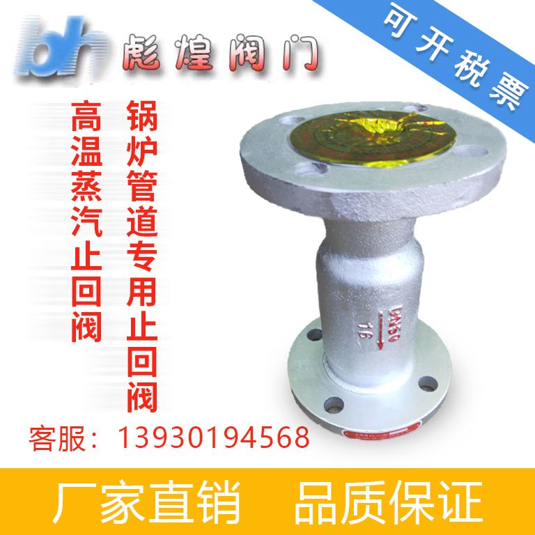 h42S-16 vertical and horizontal dual-use check valve high temperature steam boiler silencer flange check valve DN25 40 50
