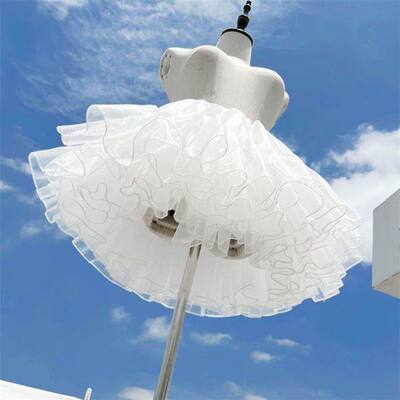 lolita boneless crinoline, daily violence, puffy petticoat, soft gauze crinoline, princess crinoline, four-layer Lolita