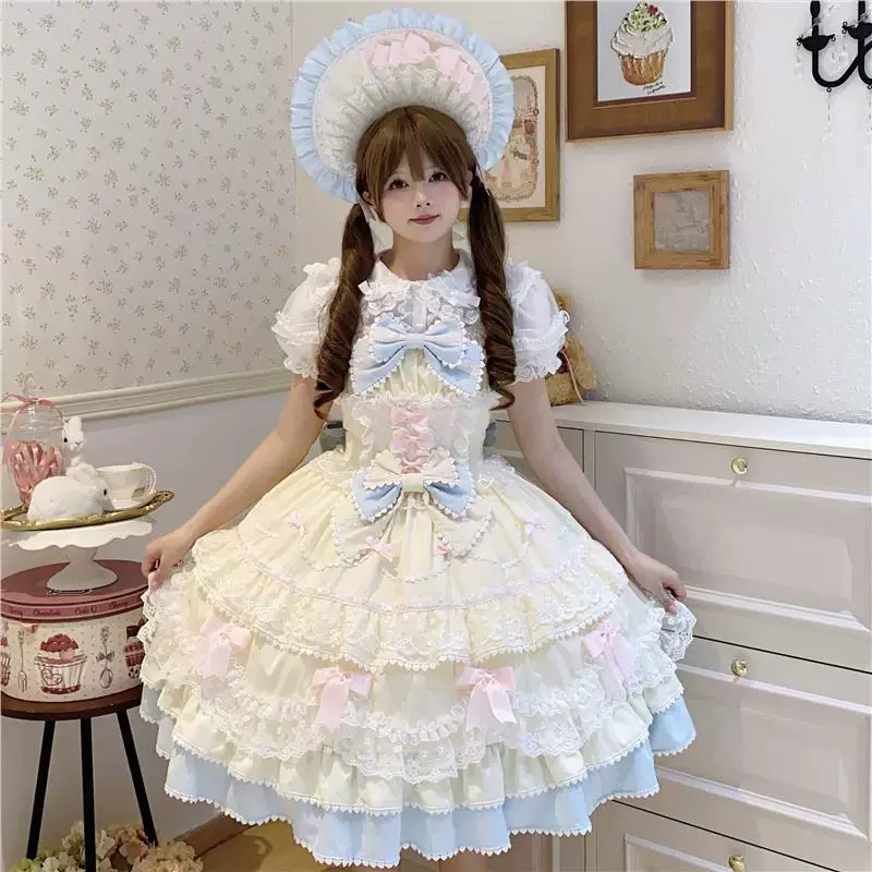 Настоящая мастика, милое летнее платье, юбка, стиль Lolita