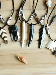 Afrina African Kenya Ethnic Handicrafts Jewelry Souvenirs Gifts Cow Bone Animal Bone Necklace