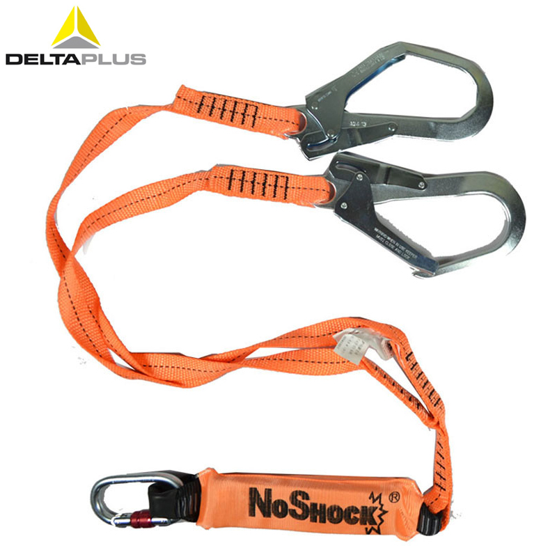 Delta 504210 Shock absorption rope Y-shaped double hook with buffer bag seat belt Construction aerial work fall protection