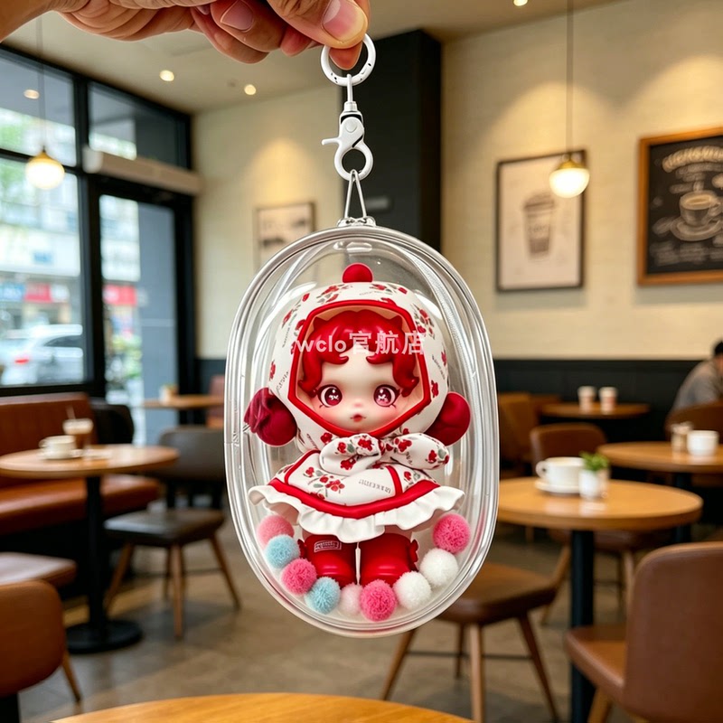 Suitable for Skullpanda Plush Dolls, High-Definition Transparent Baby Carrier Bag Protective Cover, Dust Cover Suitable for Skullpanda Plush Dolls, High-Definition Transparent Baby Carrier Bag Protective Cover, Dust Cover