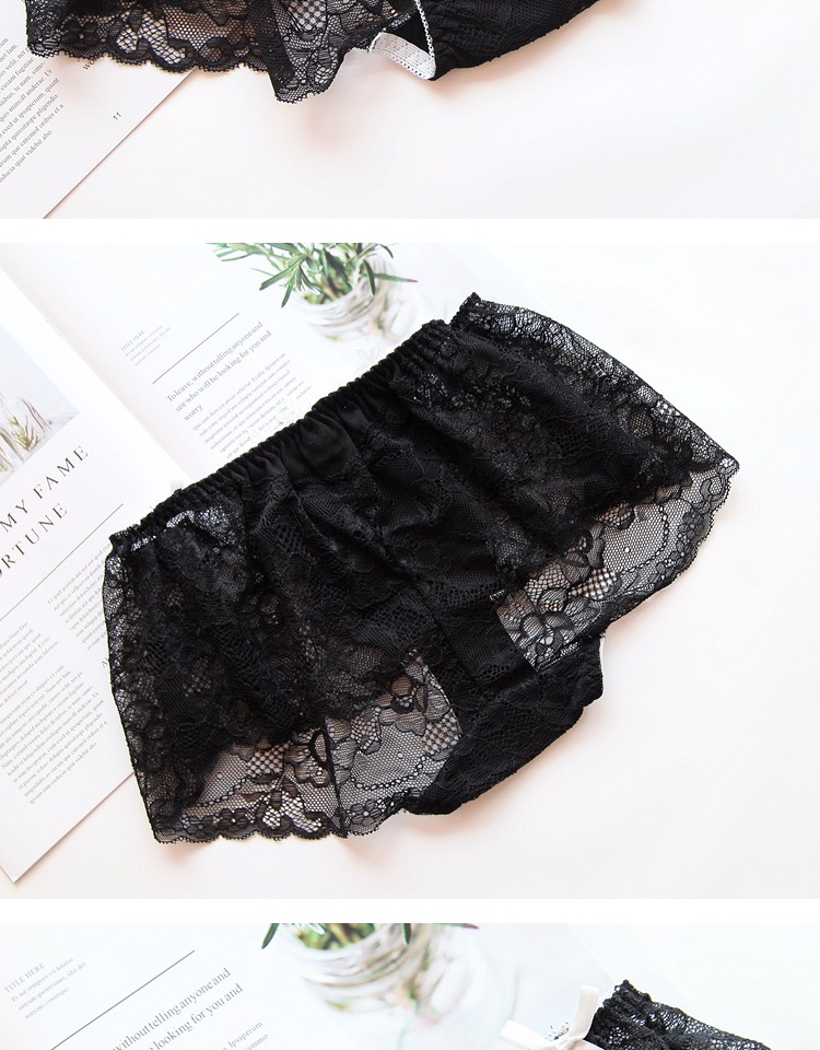 Fairy ren nhỏ boxer đồ lót phụ nữ hoa ngọt ngào rỗng nhỏ gợi cảm túi căng hông lớn kích thước thấp eo quần chip giấy