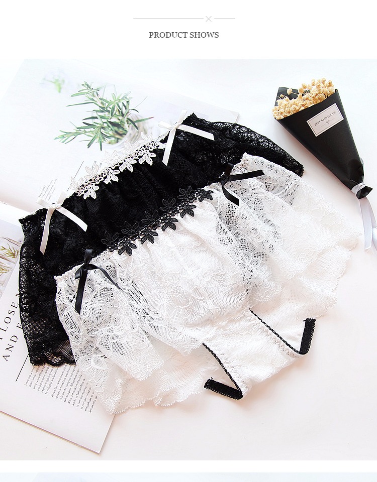 Fairy ren nhỏ boxer đồ lót phụ nữ hoa ngọt ngào rỗng nhỏ gợi cảm túi căng hông lớn kích thước thấp eo quần chip giấy