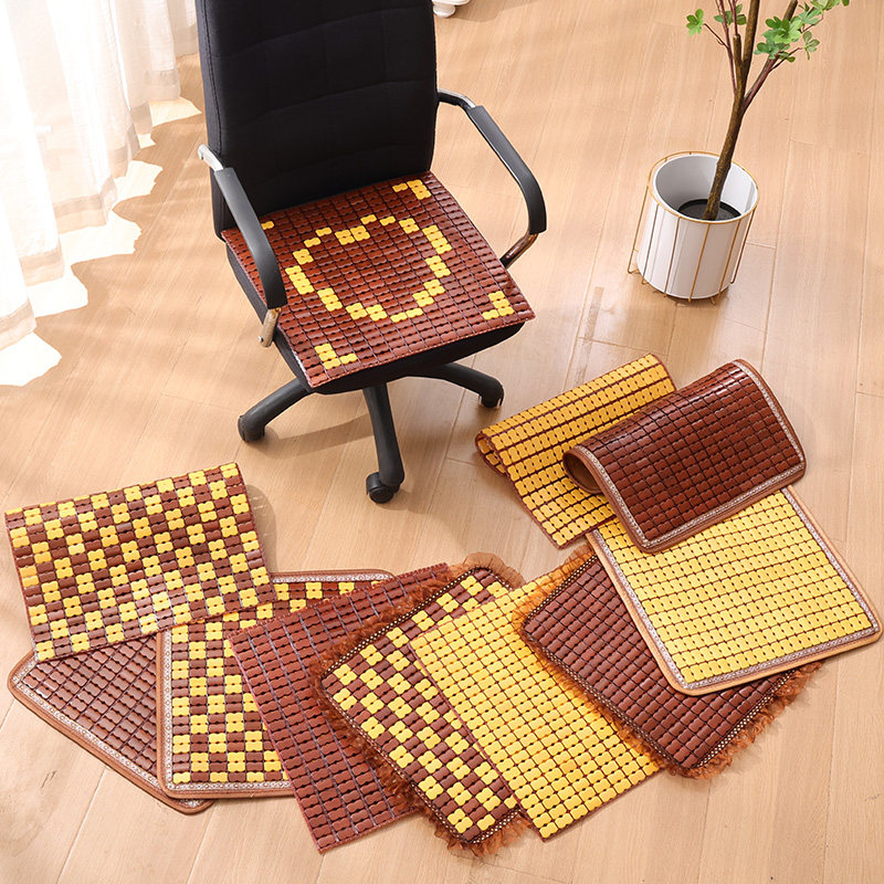 Summer Mahjong Mat Seating Cushion Fart Cushion Office Chair Breathable Bamboo Mat Summer Student Car Seat Cushion Sponge