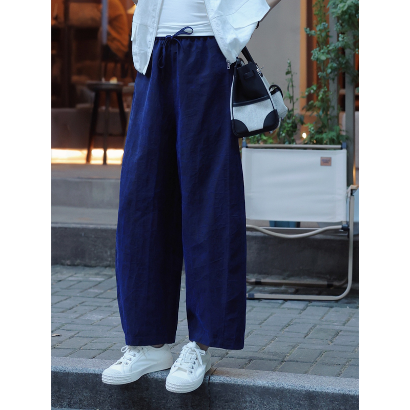 Tt Designer [Northern Lights] High-End 100% Mulberry Silk Xiangyunsha Straight-Leg Pants Women's Summer High-Waisted Casual Pants