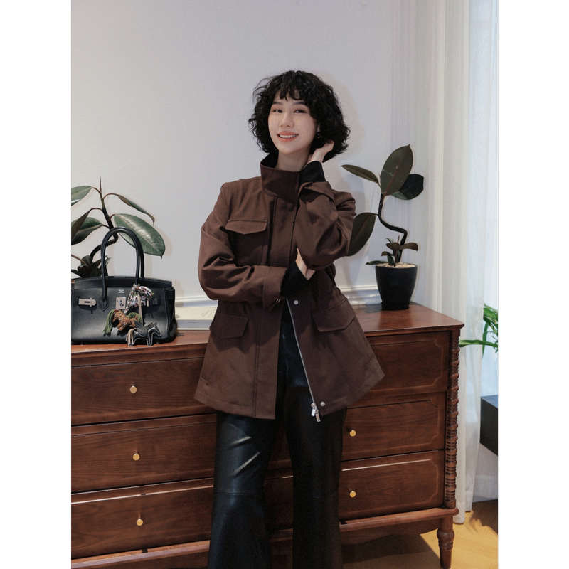 Tt Designer [Tipsy Rose] Design-Inspired, Stylish Red Jacket for Women, Spring, Petite Size, Hunting-Style Jacket