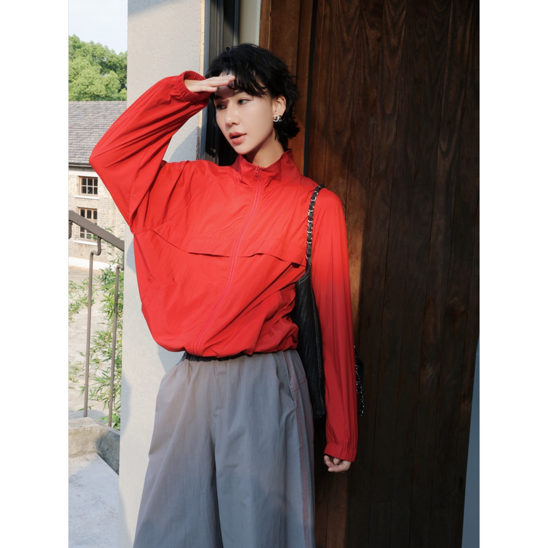 Tt Designer [Chunye] Light Luxury Sporty Stand Collar Jacket for Women, Summer, Petite, Slimming, New Sun Protection Coat