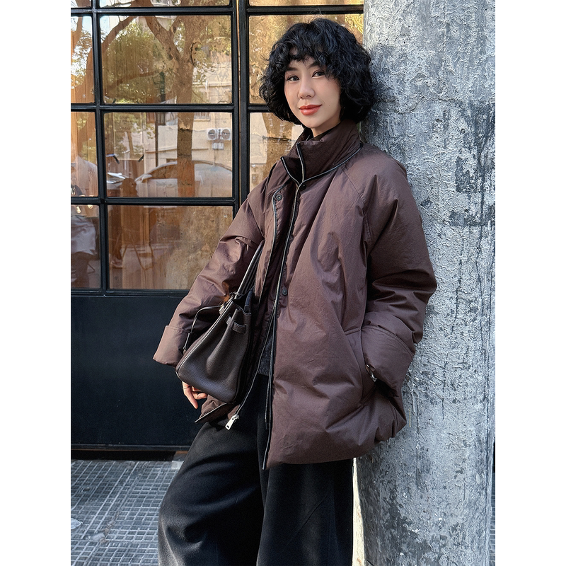 Clearance Sale Tt Designer [Intense Affection] Design Sense Faux Two-Piece 90% White Goose down Jacket for Women Winter