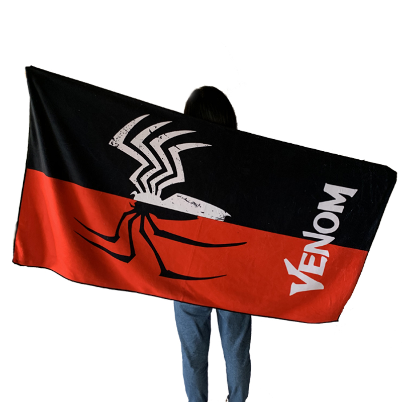 Spider-Man Superman Bath Towel Superhero Series Sports Fitness Soft Absorbent Sweat Towel Thickened Adult Big Bath