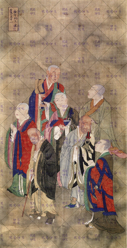 Going to the ancient Biachu crowd portrait and surface painting without mounting 90X46cm