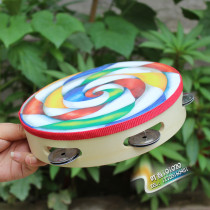 Hand-clapping tambourine wooden children's toys kindergarten dance hand-clapping drum teacher rattles with Orff percussion instrument