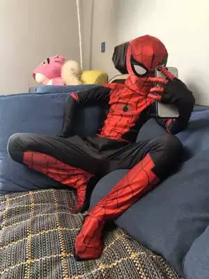 Spider-man tights hero expedition with cosplay mask children's headgear adult comic exhibition around