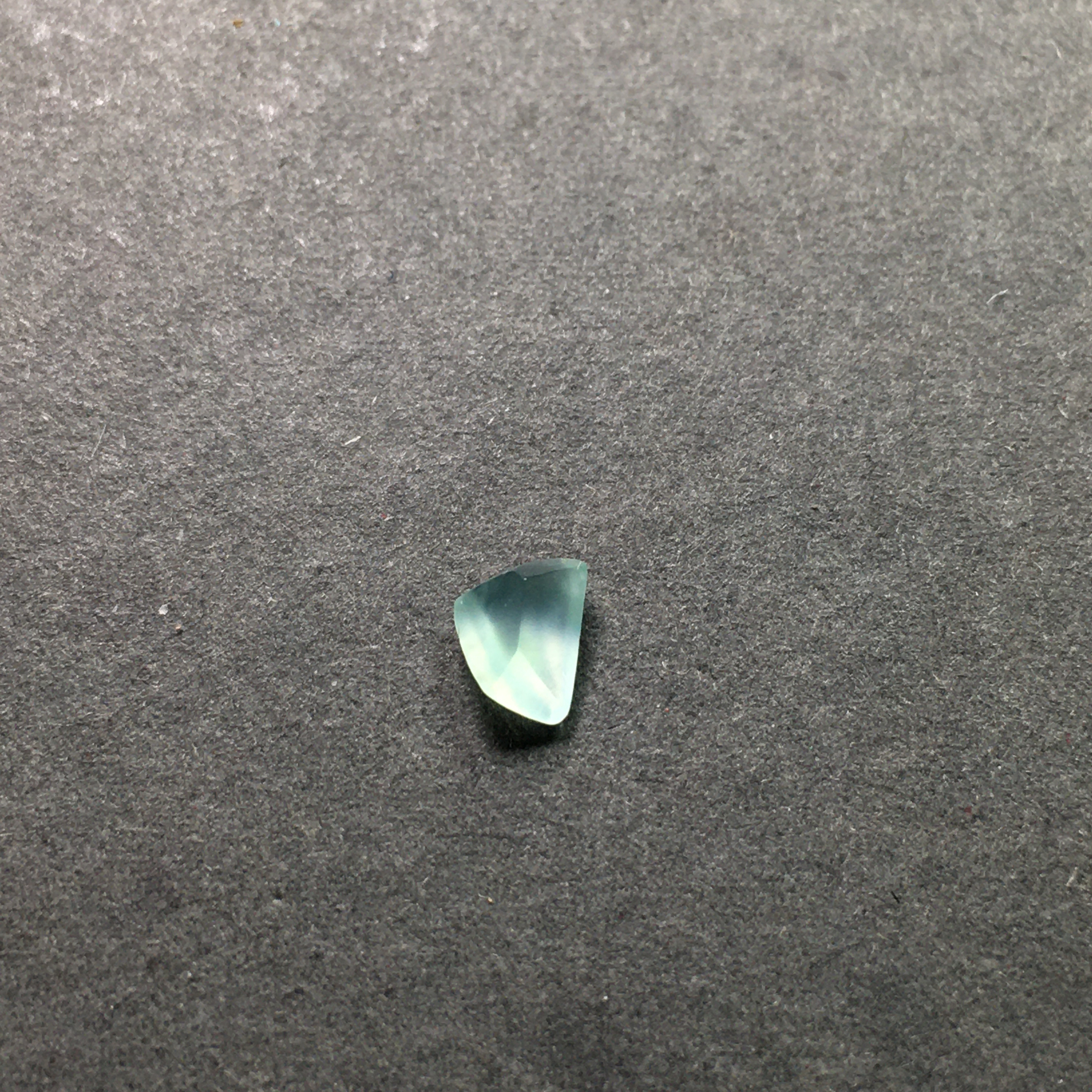 Burmese jade high ice clear water mint green drop ring
