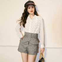 MAJE KARA small man with fried street suit 2021 womens clothing can be salt can be sweet foreign style high two-piece set