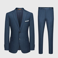 Синие полосы [верхние+брюки] Отправьте шелковое галстук