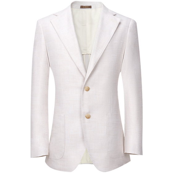 Jiyo Mongolian business casual suit jacket male beige slim suit jacket commute summer thin single west
