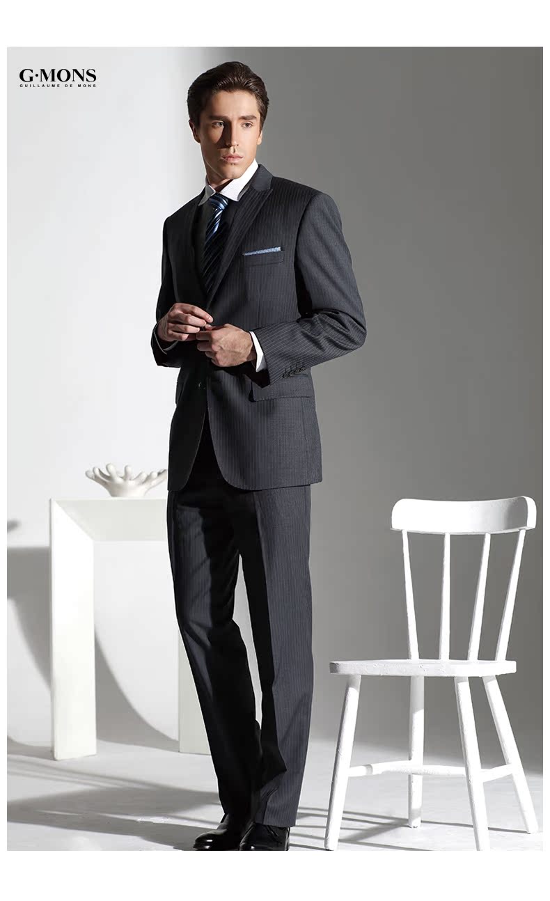 Costume homme GMONS en laine pour printemps - Ref 1574342 Image 9