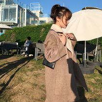 LIN CHAO ZHANG Albaka coat two-color double-sided perforated belt long vest big turn