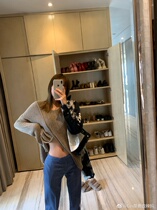  LIN06 27 Daily wear and share group purchase benefits DA brand pants haze blue personalized cigarette tube pants suit pants