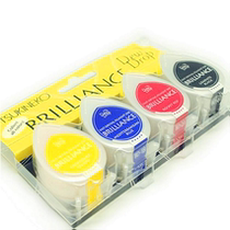 Japan Tsukineko Moon cat water drop ink pad BD 4 color set-Rubber stamp paper art water-based ink pad 28 colors