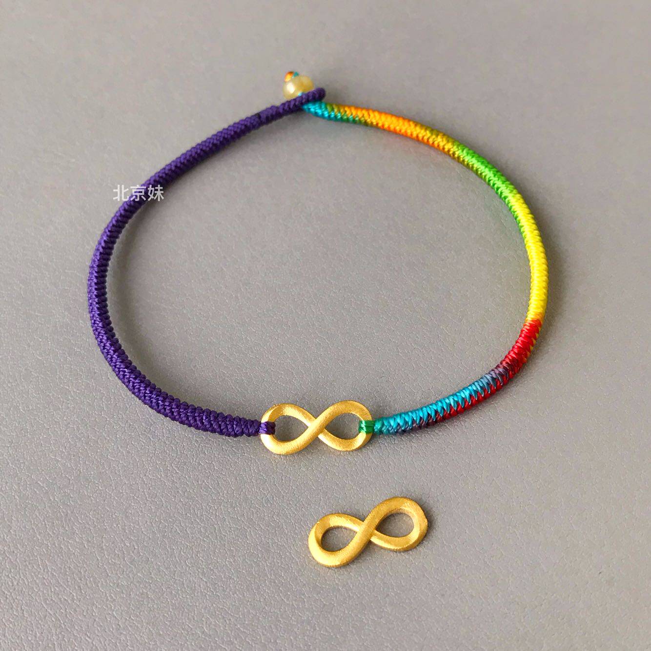 This Life Year Gold Foot Gold Unlimited Love Handwoven Diamond Knot Rope Original Couple Hands Alchemist Rope Men and Men