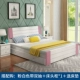 Thạc sĩ giường ngủ 1,8 m giường đôi hiện đại nhỏ gọn trắng châu Âu nền kinh tế thông giường đơn 1,5m giường gỗ - Giường