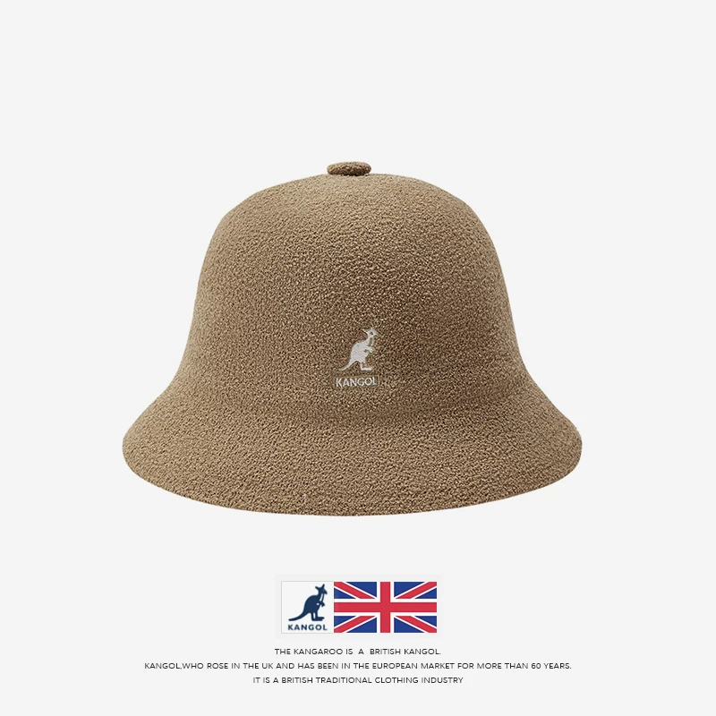 Подлинная шляпа Kangol из кожи кенгуру, фишерман, мужская и женская, открытое лицо, шляпа с большим облетом головы, солнцезащитная, головной убор-базин