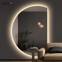 BOLEN smart half round mirror full-length mirror floor mirror with lamp decorative mirror dressing mirror Home dressing mirror