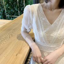 Li rice summer new white moonlight lace dress female salt can sweet temperament fairy gas sweet Forest